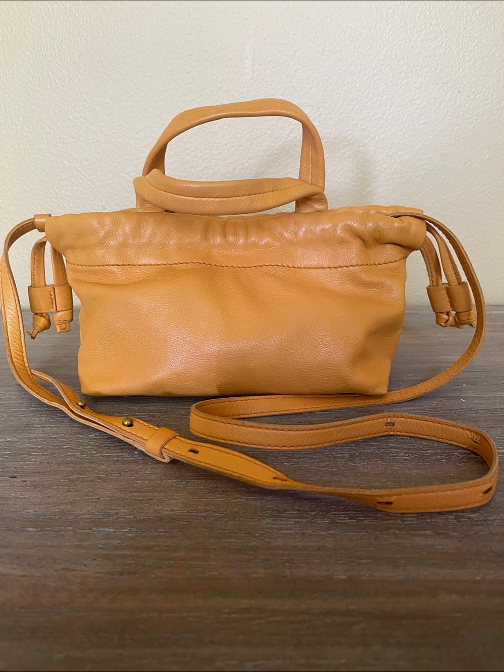 Madewell Leather Mini Crossbody Bag in Tan